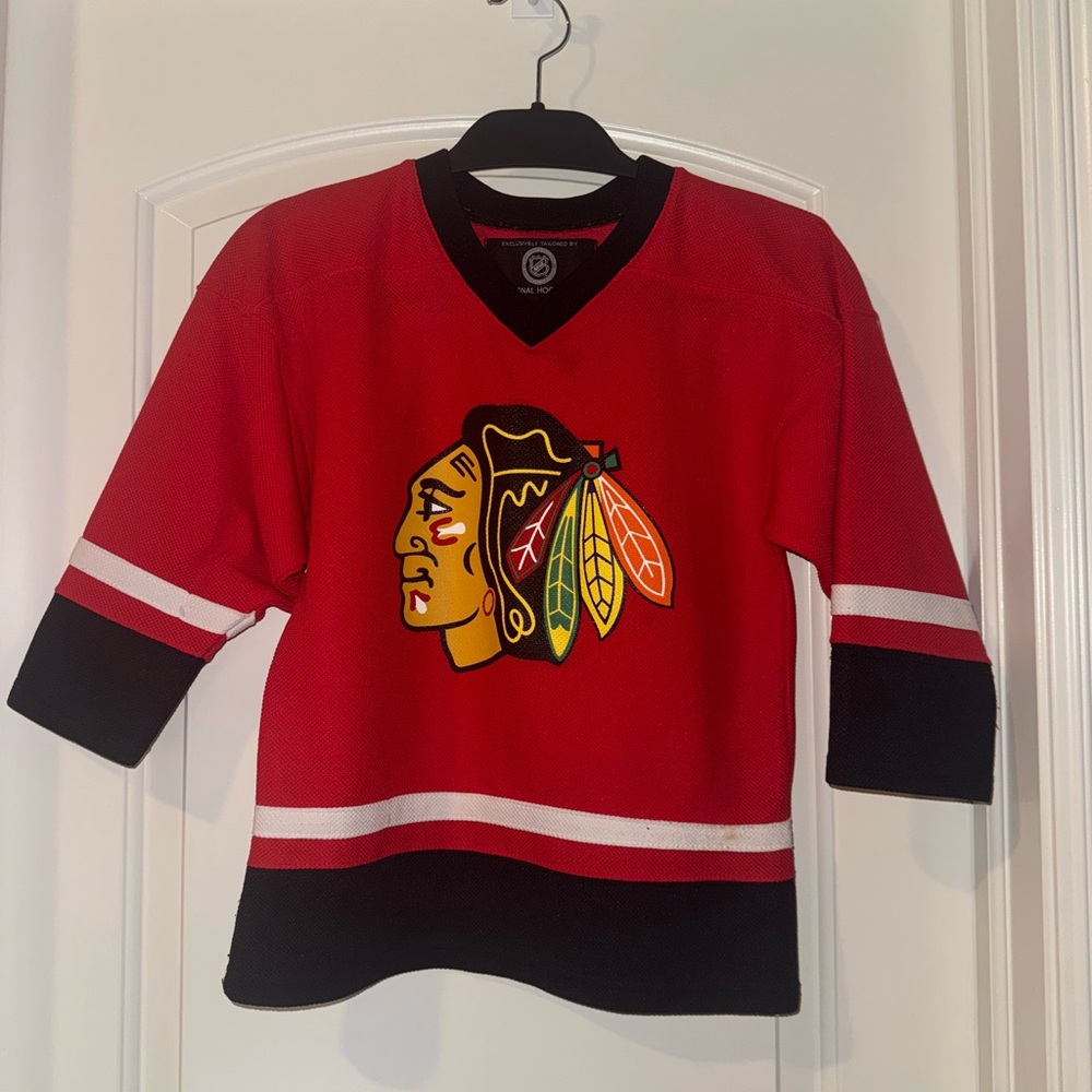 NHL Red Blackhawks Jersey Classic Style